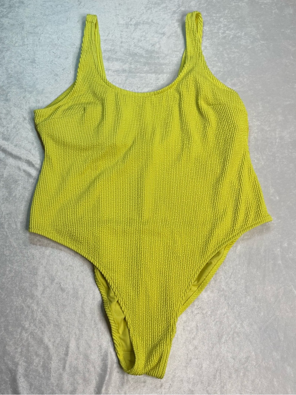 H&M Lime/Yellow Ribbed One Piece Swimsuit